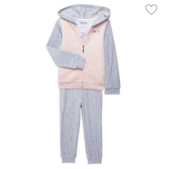 Juicy Couture Girls 2T-4T 2 Piece Jog Set